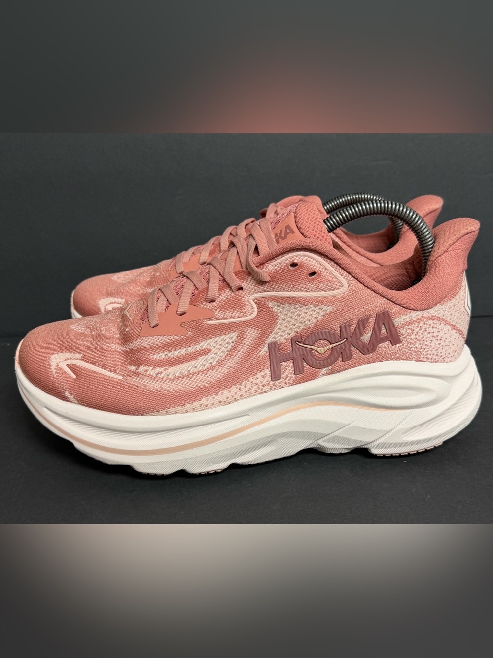 Hoka One One Clifton 10 Running Sneakers Womens US 9.5B Blush Rose WORN ONCE